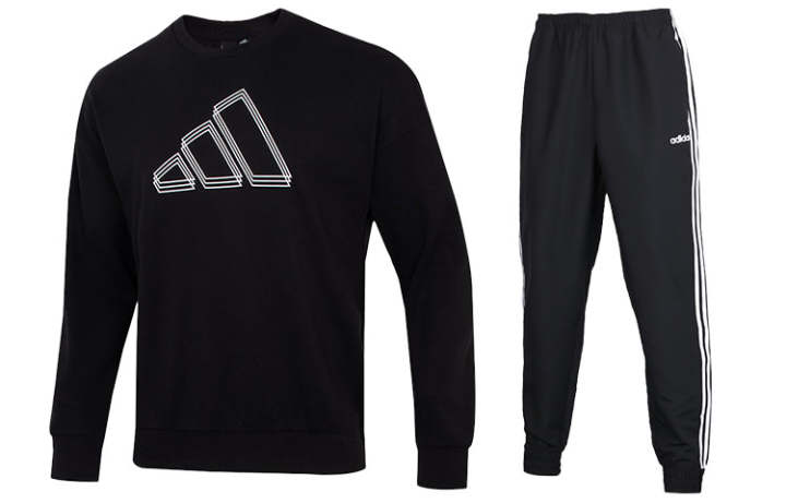 Adidas Adidas Sweatshirt Sets Men's Crew Neck Moderate