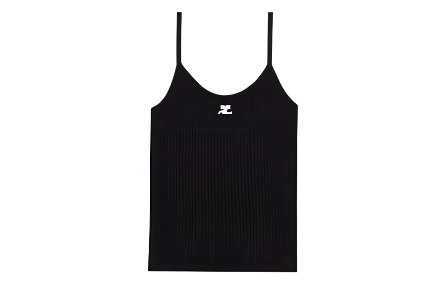 COURREGES Courreges Ribbed-Knit Sleeveless Tank Top