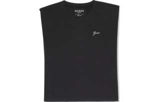 GUESS Tank Tops Women's Black Crew Neck Moderate Other