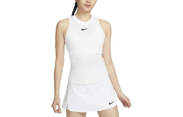 Nike Nike Tank Tops Women's White Crew Neck Moderate Straight Fit