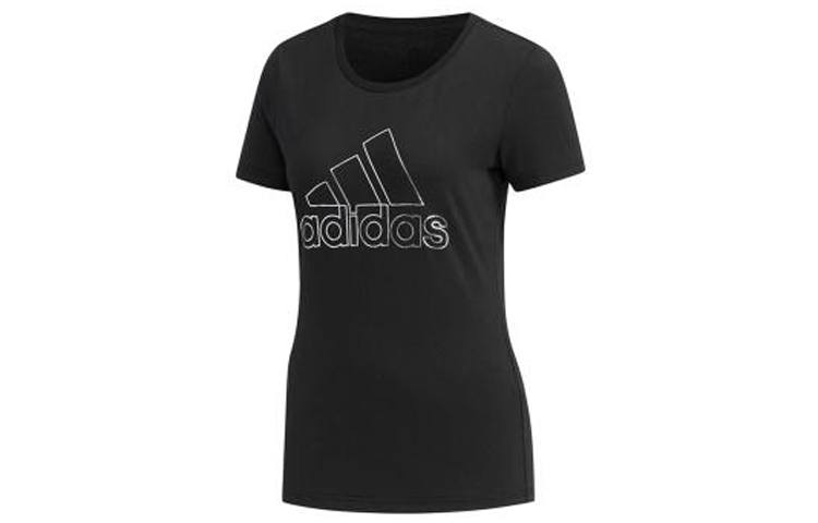 Adidas Adidas T Shirts Women's Black Crew Neck Moderate Straight Fit