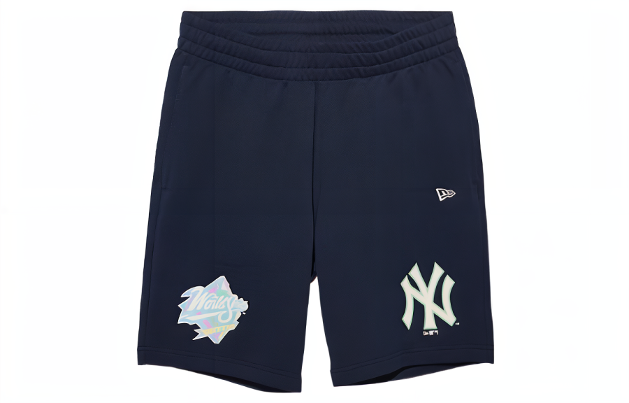 New Era Casual Shorts Unisex Navy Blue Moderate