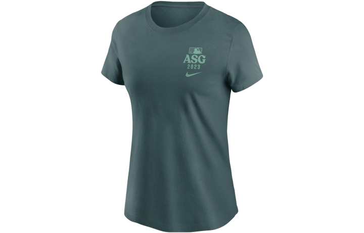 Nike Nike T Shirts Women's Cyan Crew Neck Moderate Straight Fit
