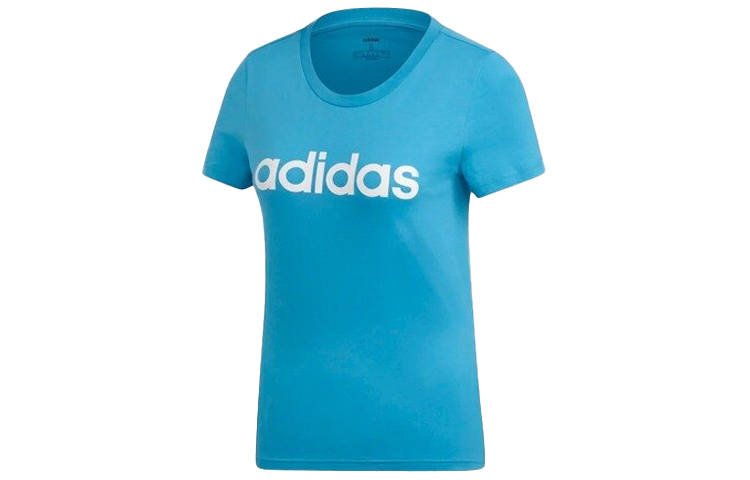 Adidas Adidas T Shirts Women's Blue Crew Neck Moderate Straight Fit