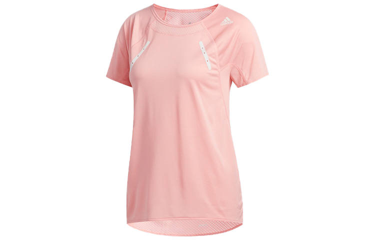 Adidas Adidas T Shirts Women's Pink Crew Neck Moderate Straight Fit