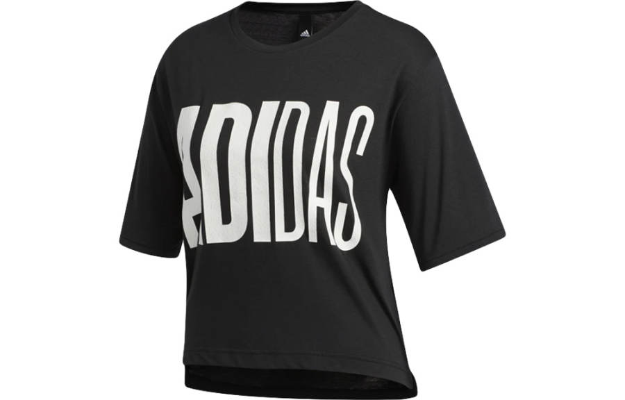 Adidas Adidas T Shirts Women's Black Crew Neck Moderate