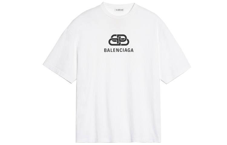 Balenciaga SS20 Drop Shoulder Sleeve T Shirt Women's White