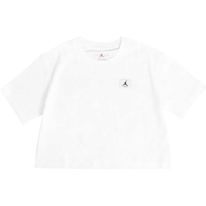 Jordan Jordan Crop Tops Women's White Crew Neck Moderate