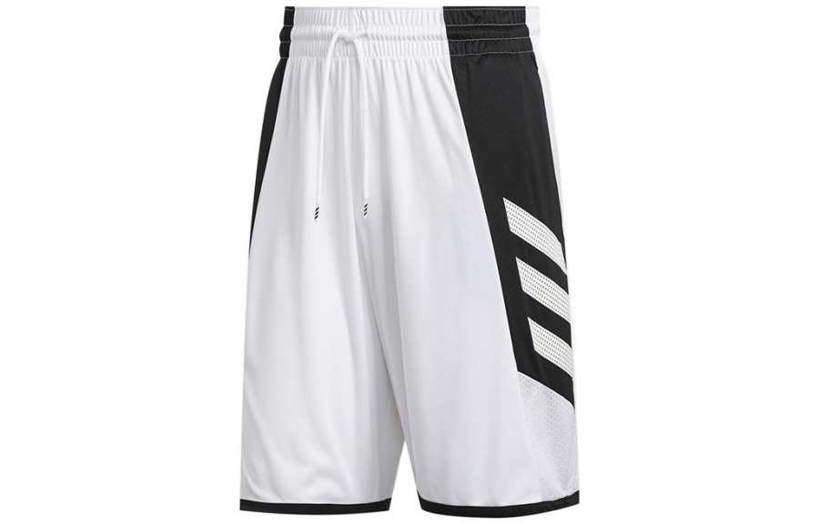 Adidas Adidas Basketball Shorts Men's White Moderate Straight Fit Pants