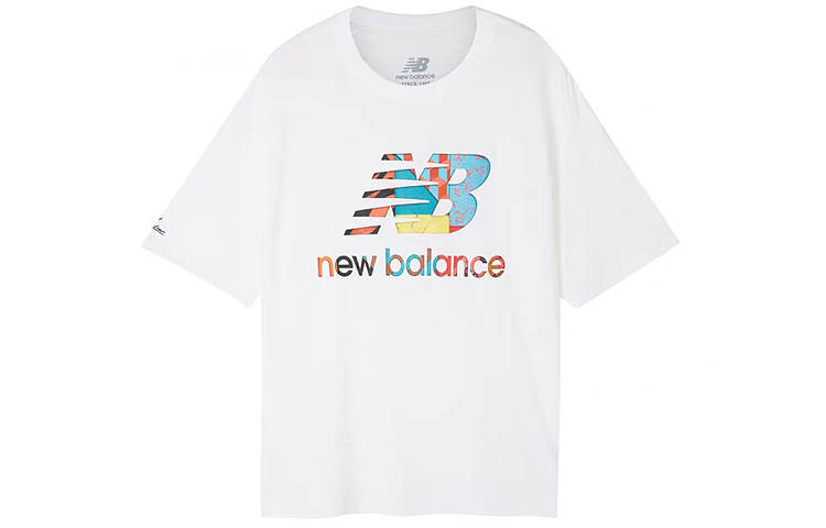 New Balance New Balance T Shirts Women's White Crew Neck Moderate Straight Fit