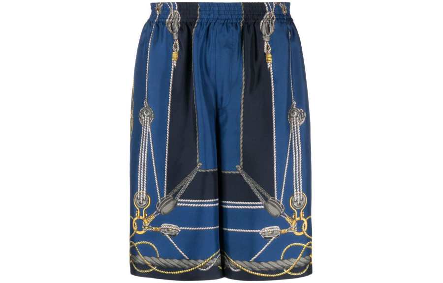 VERSACE VERSACE SS24 Casual Shorts Men's Blue