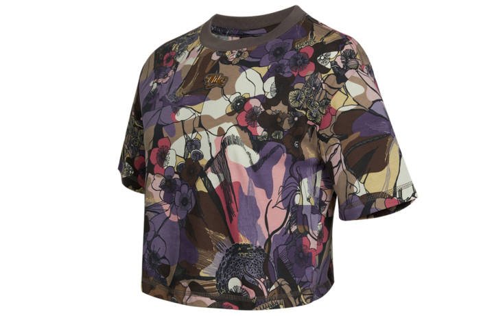 Nike Nike Crop Tops Women's Multicolor Crew Neck Moderate