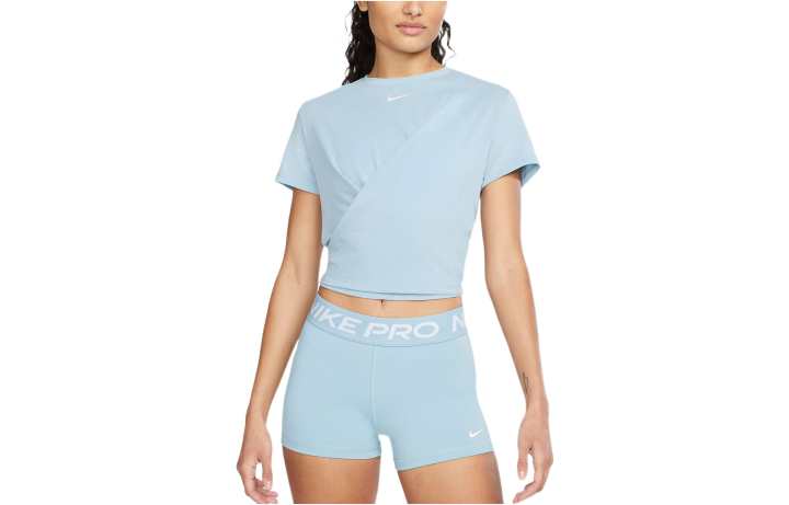 Nike Nike Crop Tops Women's Blue Crew Neck Moderate