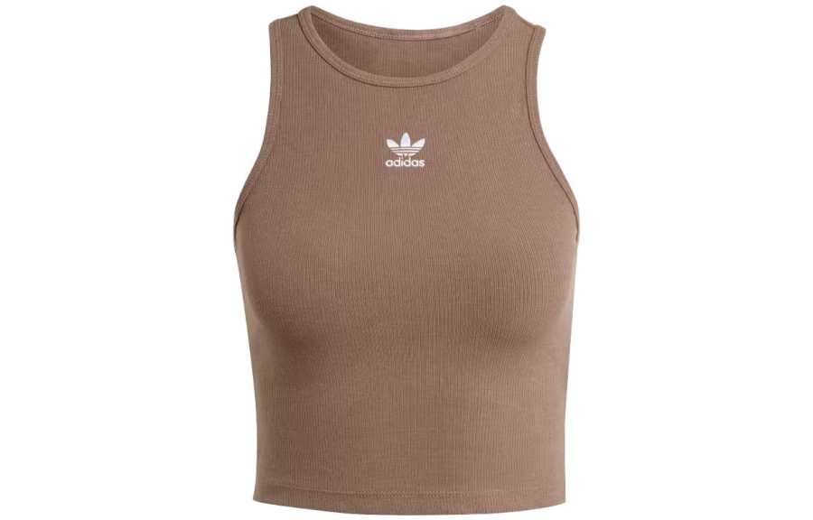 adidas originals Women's Lifestyle Essentials Rib Tank Top 'Earth Strata'