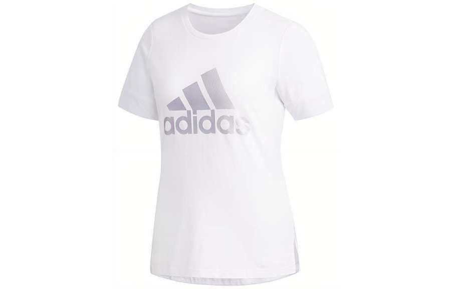 Adidas Adidas T Shirts Women's White Crew Neck Moderate Straight Fit