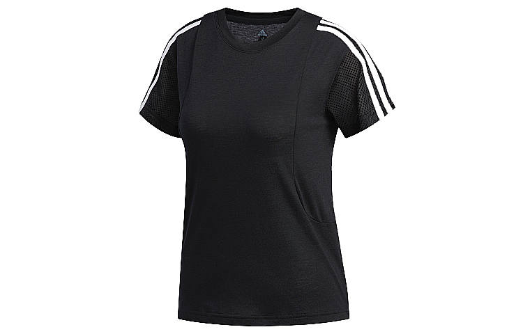 Adidas Adidas T Shirts Women's Black Crew Neck Moderate Straight Fit