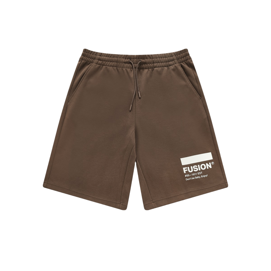 FILA FUSION Casual Shorts Unisex Dark Brown Moderate