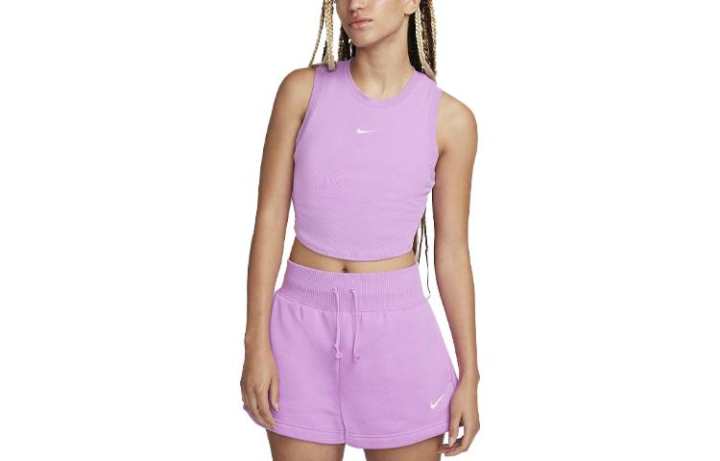 Nike Nike Tank Tops Women's Rose Red Crew Neck Moderate Straight Fit