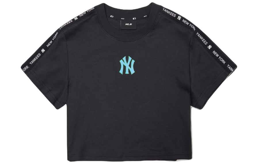 MLB Crop Tops Women's Black Crew Neck Moderate