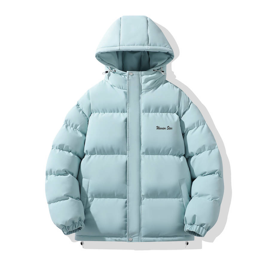 WARRIOR WARRIOR Puffer Jackets Unisex Hooded Thickened Padded Puffer Jacket