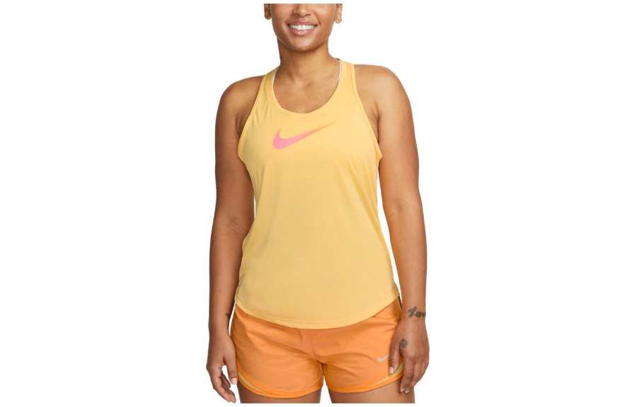Nike Nike Tank Tops Women's Yellow Crew Neck Moderate Straight Fit