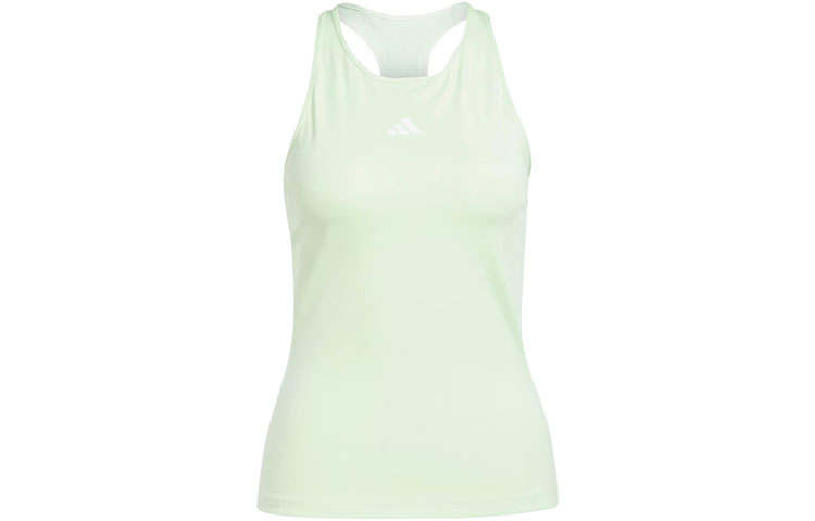 Adidas Adidas Tank Tops Women's Green Crew Neck Moderate Racerback