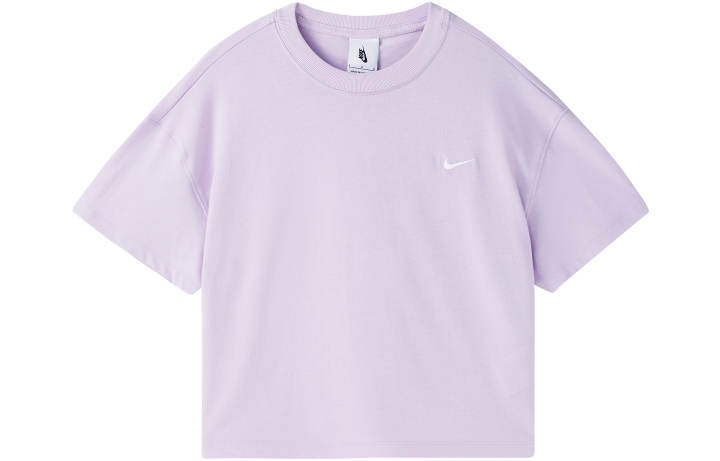 Nike Nike Crop Tops Women's Pink Purple Crew Neck Moderate