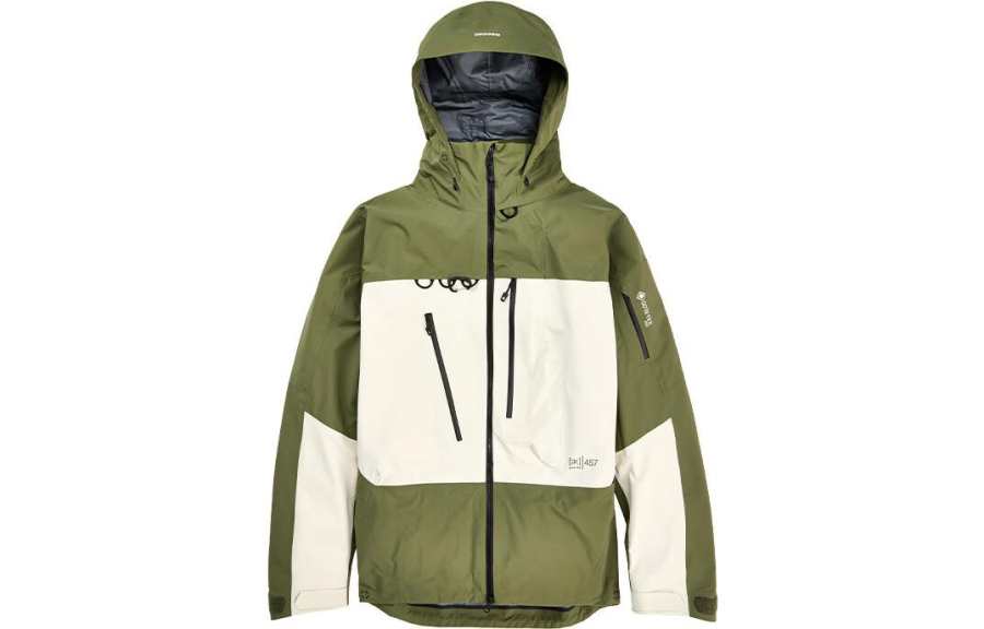 BURTON AK457 GORETEX PRO 3L Ski Top Men's Wolf Gray Green/Bone White 23 24 Winter Season