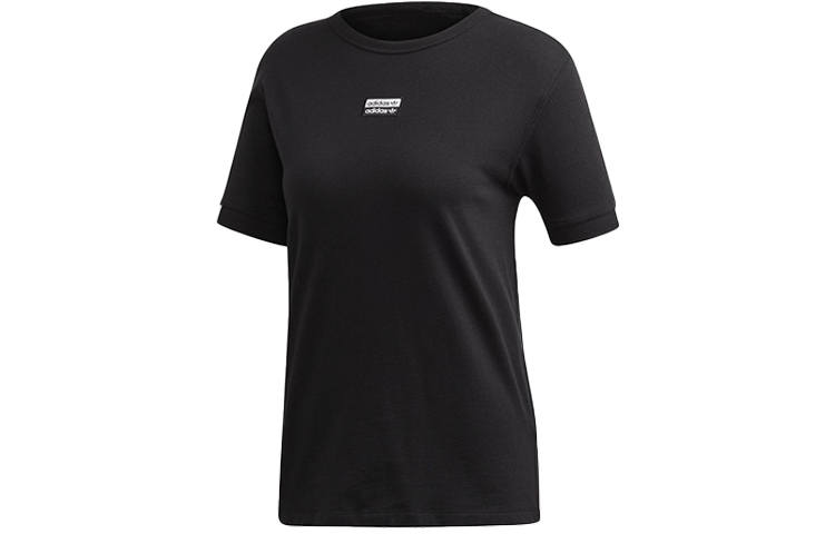 Adidas Adidas T Shirts Women's Black Crew Neck Moderate Straight Fit