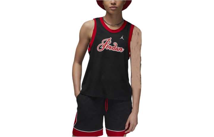 Jordan Jordan Tank Tops Women's Black Crew Neck Moderate Straight Fit