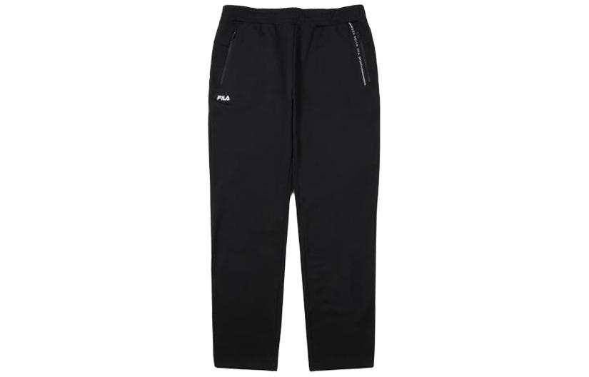 FILA Casual Pants Men's Black Moderate Straight Fit Pants