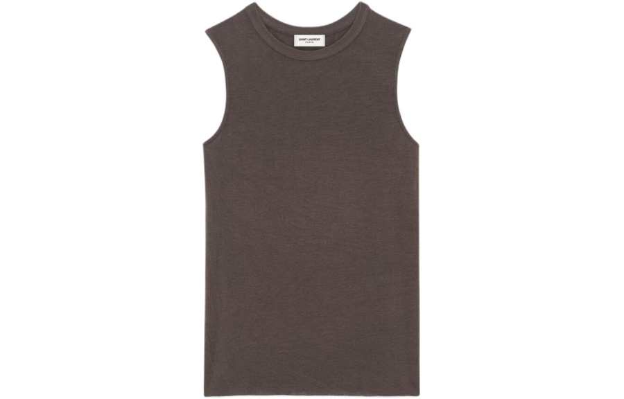 SAINT LAURENT Crewneck Sleeveless Tank Top