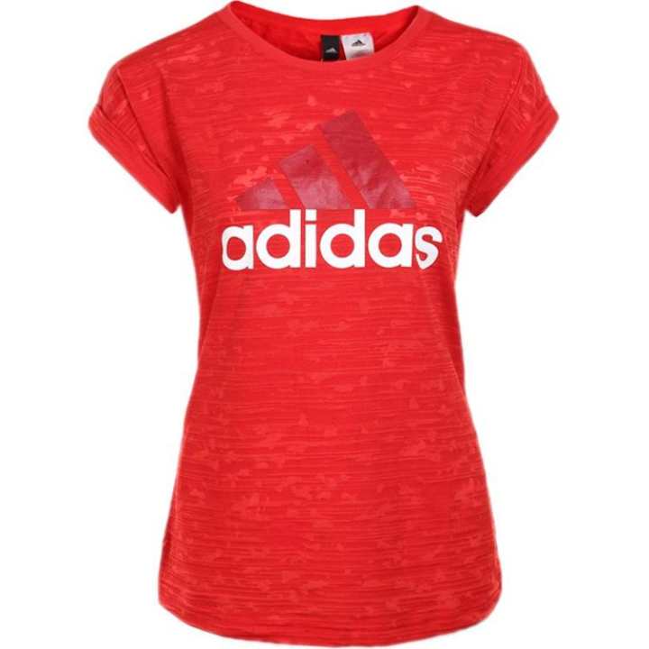 Adidas Adidas T Shirts Women's Red Crew Neck Moderate