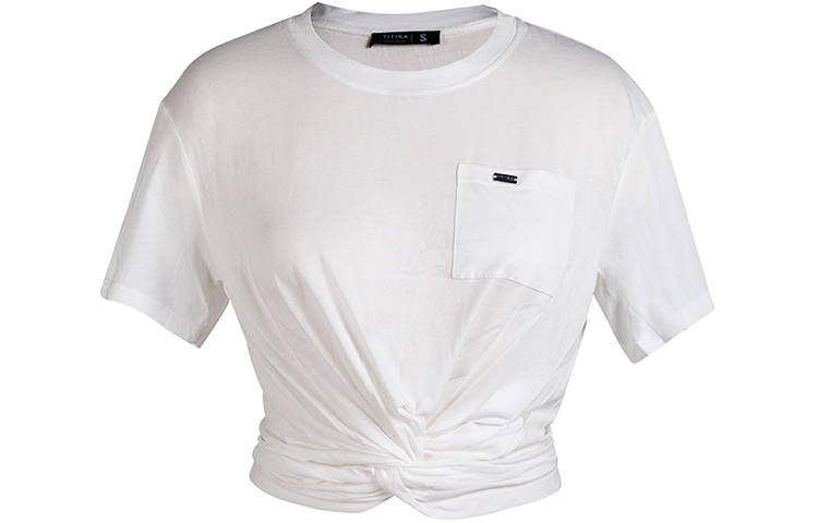 Titikaactive Titikaactive Crop Tops Women's Crew Neck Thin