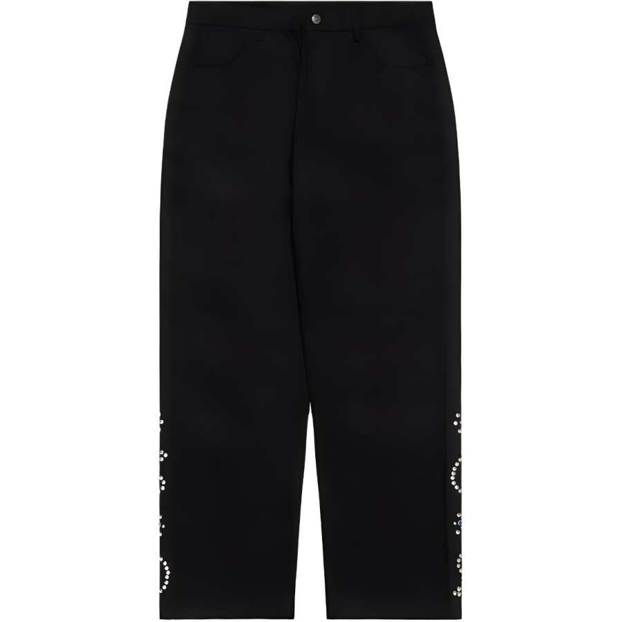 CLOT Life Is A Game Series Casual Pants Unisex Black Moderate Straight Fit Pants
