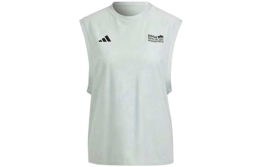 Adidas Adidas Tank Tops Women's Light Green Crew Neck Moderate Straight Fit