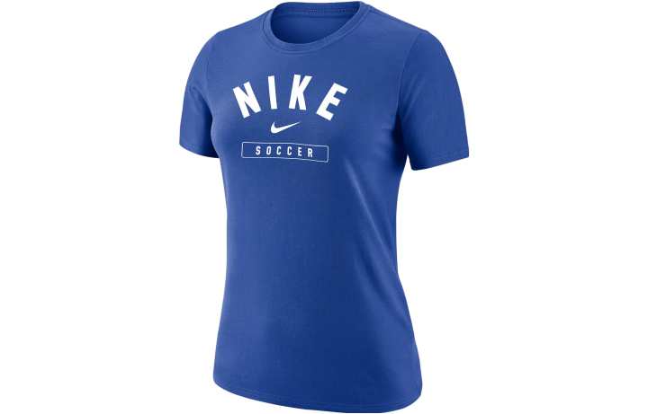 Nike Nike T Shirts Women's Blue Crew Neck Moderate Straight Fit