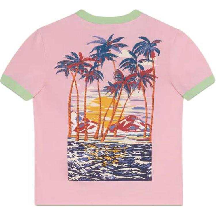 GUCCI T Shirts Women's Pink Crew Neck Moderate