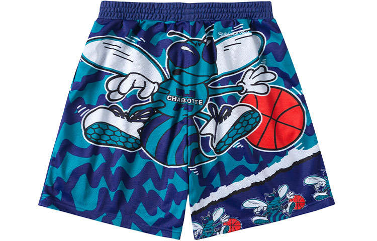 Mitchell Ness Basketball Shorts Men's Blue Moderate Bermuda Shorts