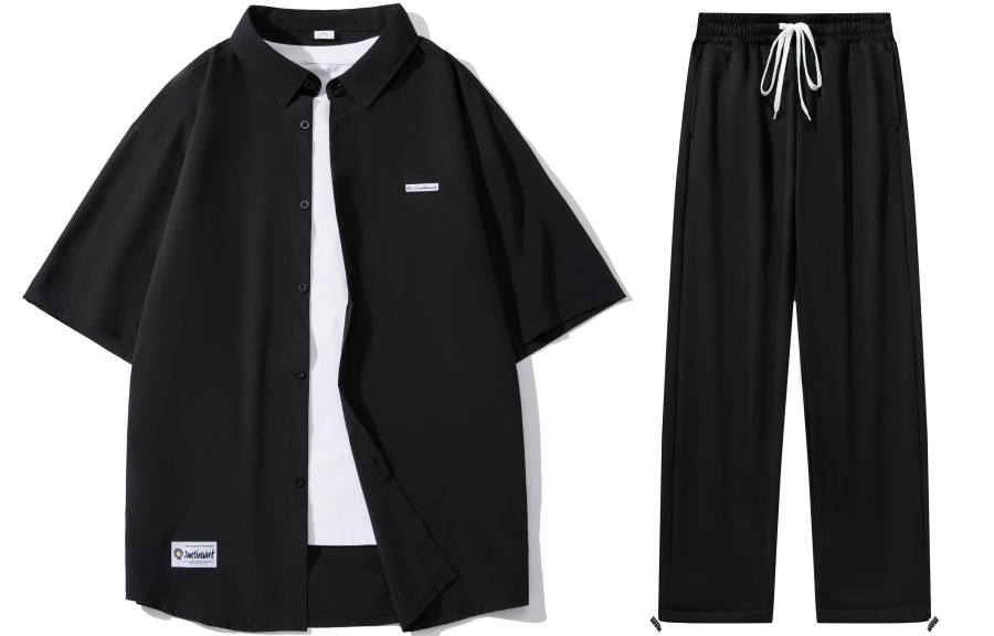 STNW Shirt Matching Sets Unisex Lapel Moderate