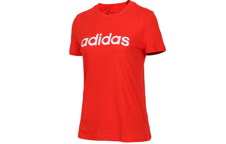 Adidas Adidas T Shirts Women's Orange Crew Neck Moderate Straight Fit