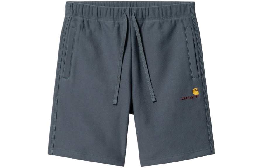 Carhartt WIP American Script Sweat Short Casual Shorts Men's Dark Gray