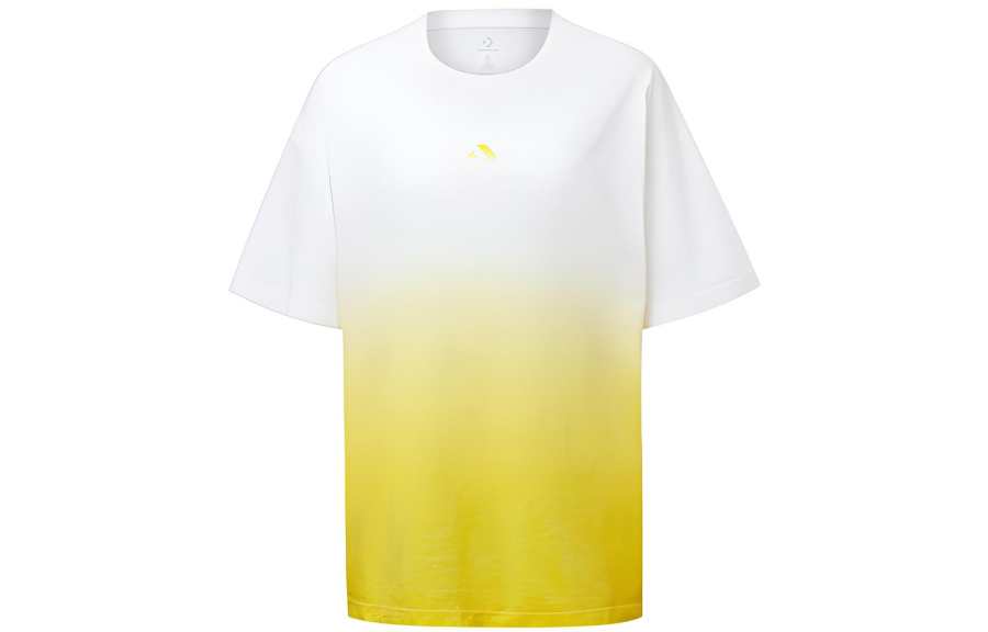 Converse T Shirts Women's Yellow Crew Neck Moderate Straight Fit