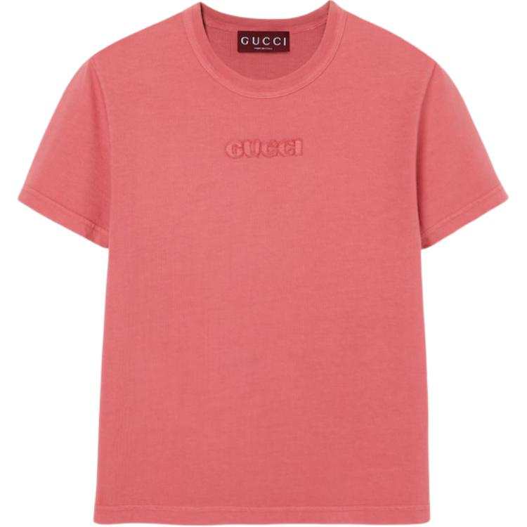 GUCCI T Shirts Women's Pink Crew Neck Moderate