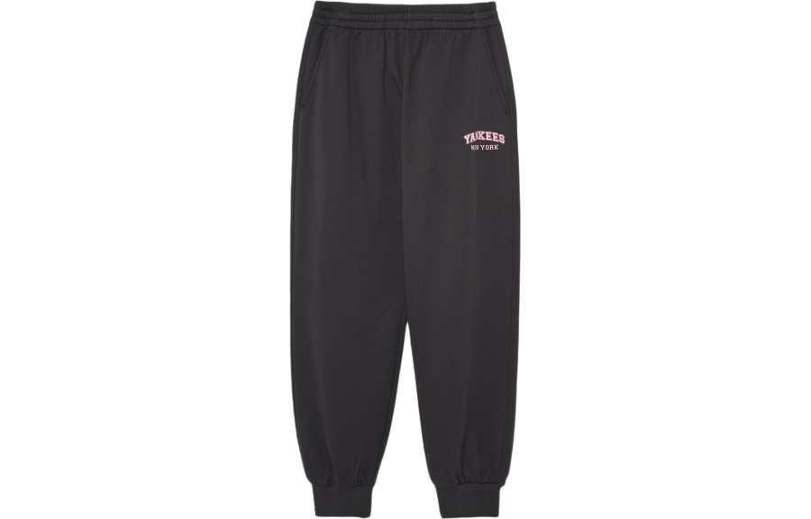 MLB New York Yankees Casual Pants Unisex Black Thickened Cuffed Pants
