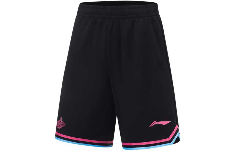 Li-Ning Li Ning Casual Shorts Men's Black Azalea Pink