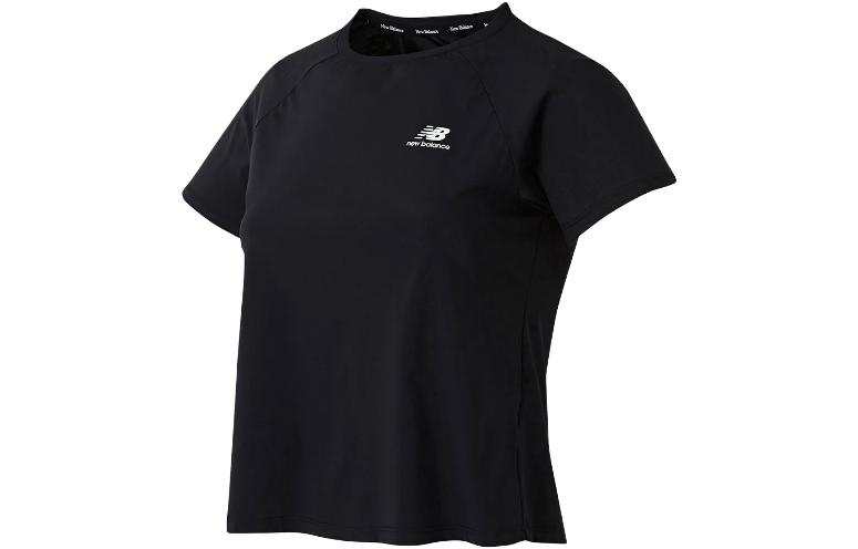 New Balance New Balance T Shirts Women's Black Crew Neck Moderate Straight Fit