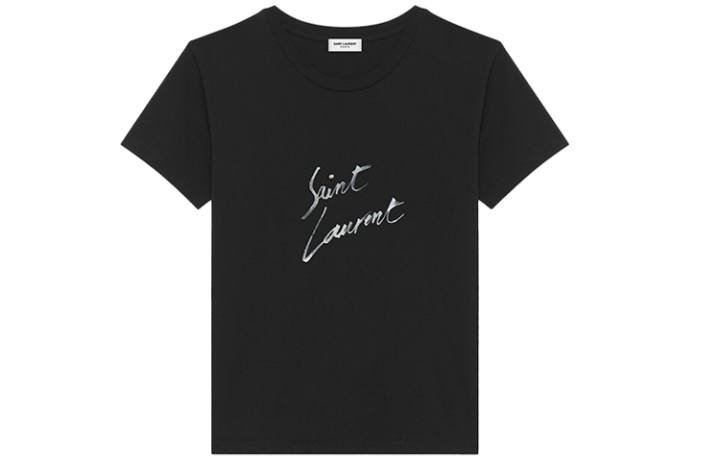 SAINT LAURENT SAINT LAURENT Signature Logo-print T-shirt