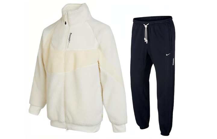 Nike Nike Casual Sportswear Men's White+Black Stand Collar Moderate