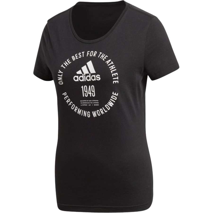 Adidas Adidas T Shirts Women's Black Crew Neck Moderate Other